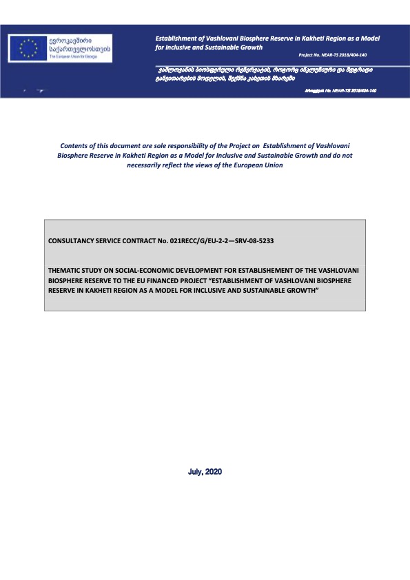 Thematic Study on Social‐Economic Development for Establishment of the…